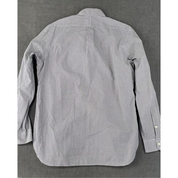 Ralph Lauren Button‎ Down Shirt Mens L 15.5 39 Navy White Plaid Long Sleeve - Picture 6 of 7